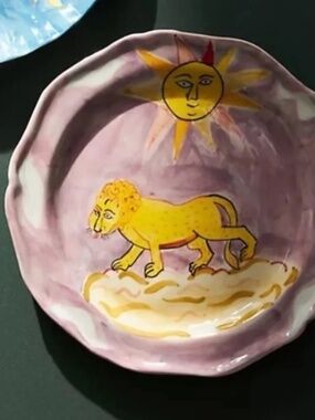 Anthropologie Claudia Rankin Celestial Dessert Plate